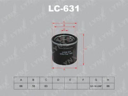 Масляний фільтр LYNXAUTO LC-631