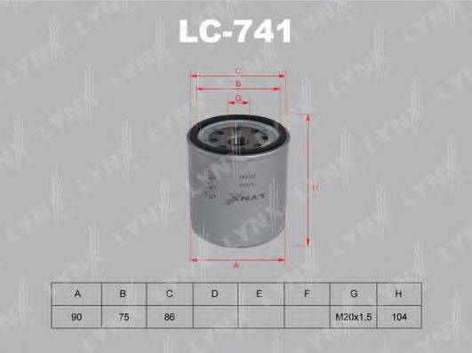 Масляний фільтр LYNXAUTO LC-741
