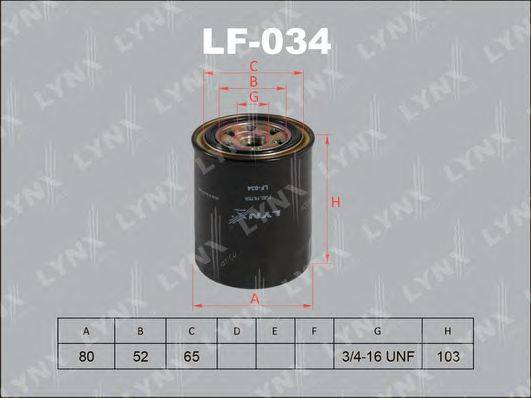 Паливний фільтр LYNXAUTO LF-034
