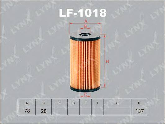 Паливний фільтр LYNXAUTO LF-1018