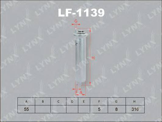 Паливний фільтр LYNXAUTO LF-1139