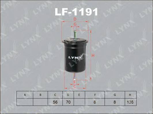 Паливний фільтр LYNXAUTO LF-1191