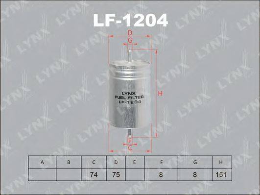 Паливний фільтр LYNXAUTO LF-1204