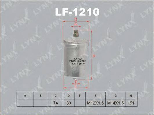 Паливний фільтр LYNXAUTO LF-1210