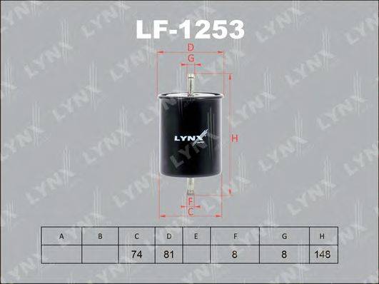 Паливний фільтр LYNXAUTO LF-1253