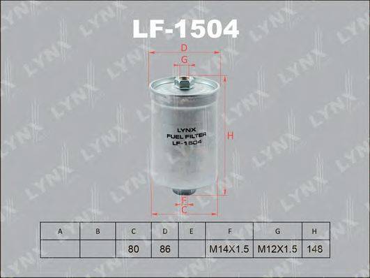 Паливний фільтр LYNXAUTO LF-1504