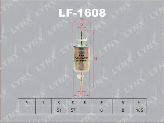 Паливний фільтр LYNXAUTO LF-1608