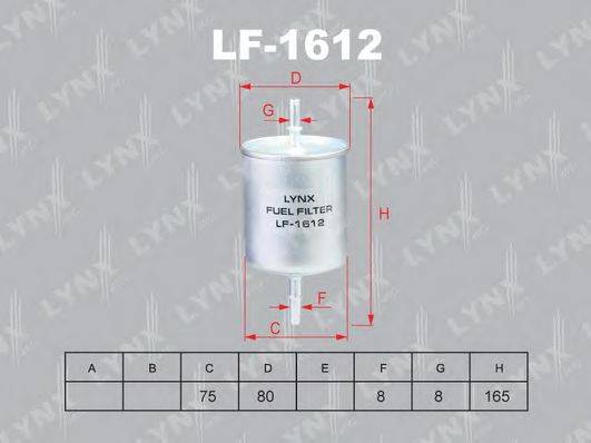 Паливний фільтр LYNXAUTO LF-1612