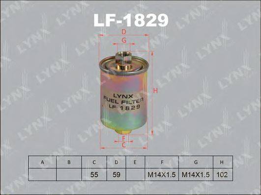 LYNXAUTO LF1829 Топливный фильтр