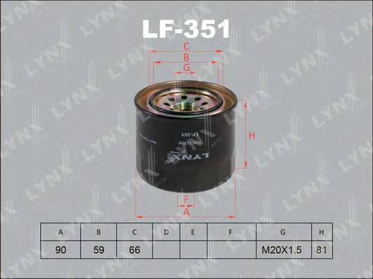 LYNXAUTO LF351 Топливный фильтр