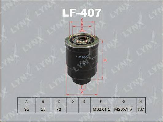 Паливний фільтр LYNXAUTO LF-407
