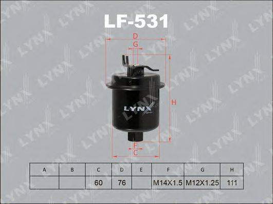 Паливний фільтр LYNXAUTO LF-531