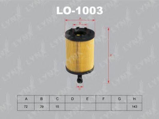 Масляний фільтр LYNXAUTO LO-1003