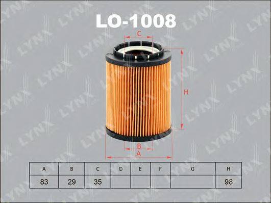 Масляний фільтр LYNXAUTO LO-1008