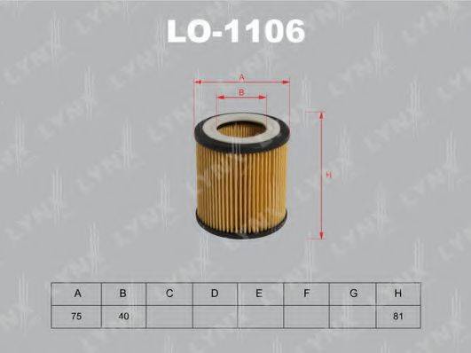 LYNXAUTO LO1106 Масляный фильтр