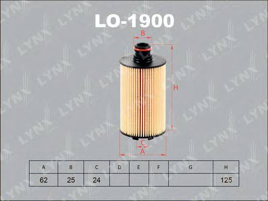 Масляний фільтр LYNXAUTO LO-1900
