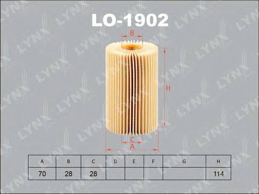 LYNXAUTO LO1902 Масляний фільтр