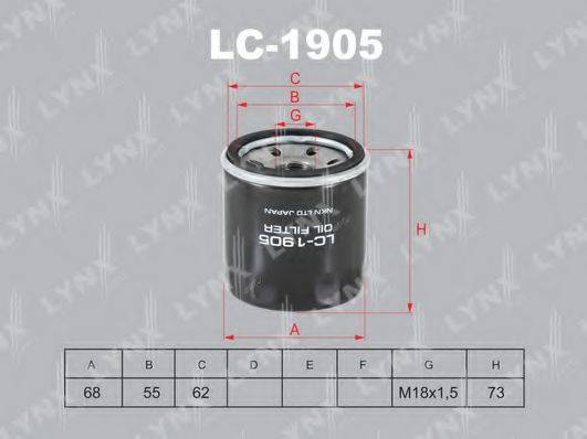 Масляний фільтр LYNXAUTO LC-1905