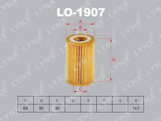 LYNXAUTO LO1907 Масляный фильтр