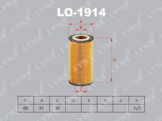 Масляний фільтр LYNXAUTO LO-1914