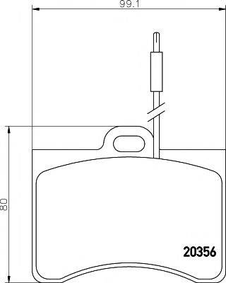 Комплект тормозных колодок, дисковый тормоз HELLA PAGID 8DB 355 005-911