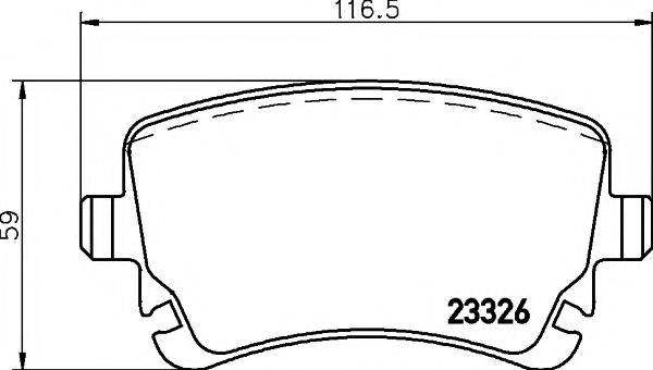 Комплект тормозных колодок, дисковый тормоз HELLA PAGID 8DB 355 010-971