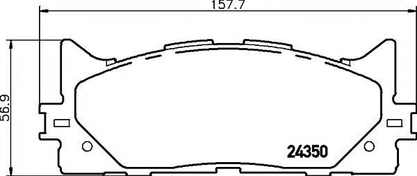 Комплект гальмівних колодок, дискове гальмо HELLA PAGID 8DB 355 012-401