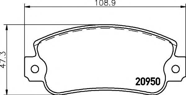 Комплект тормозных колодок, дисковый тормоз HELLA PAGID 8DB 355 018-991