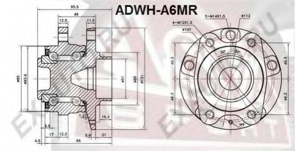 Маточина колеса ASVA ADWH-A6MR