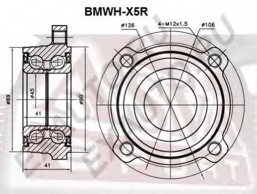 Маточина колеса ASVA BMWH-X5R