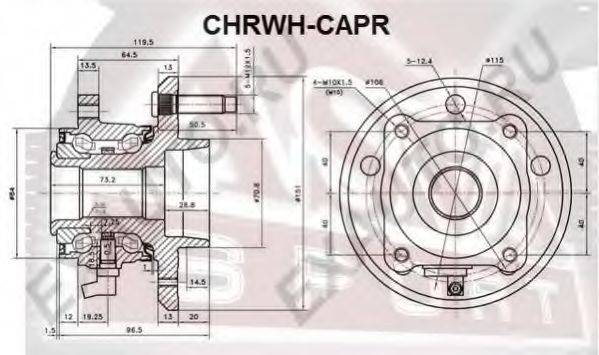 Маточина колеса ASVA CHRWH-CAPR