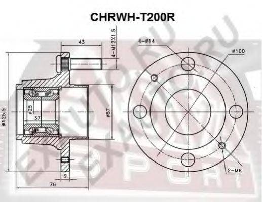 Маточина колеса ASVA CHRWH-T200R