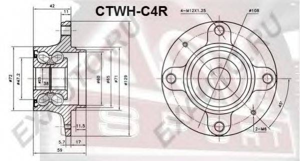 Ступица колеса ASVA CTWH-C4R