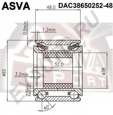 ASVA DAC3865025248 Подшипник ступицы колеса