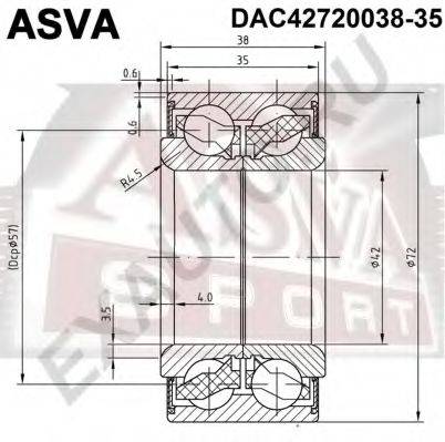 Підшипник маточини колеса ASVA DAC42720038-35