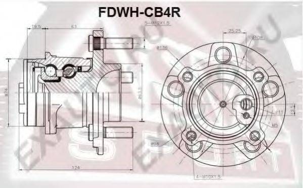 Маточина колеса ASVA FDWH-CB4R
