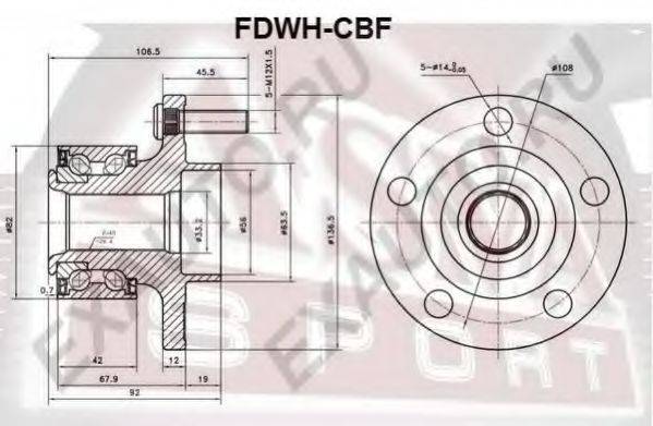 Маточина колеса ASVA FDWH-CBF