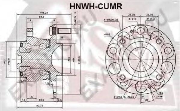 Ступица колеса ASVA HNWH-CUMR