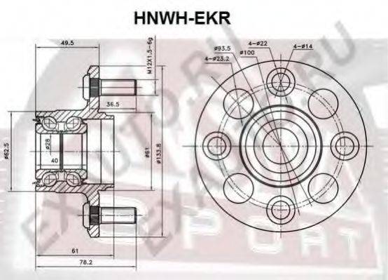 Ступица колеса ASVA HNWH-EKR