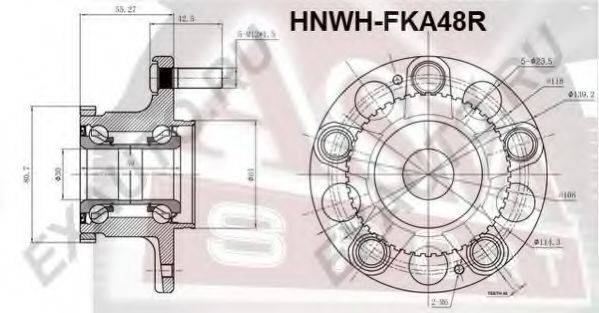 Маточина колеса ASVA HNWH-FKA48R