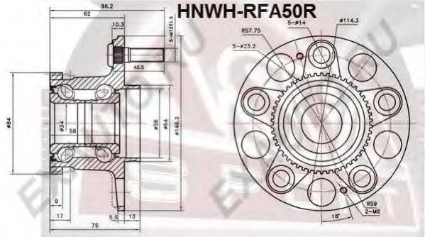 Маточина колеса ASVA HNWH-RFA50R