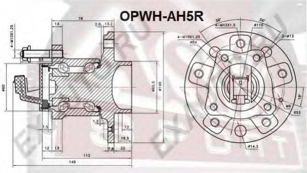 Маточина колеса ASVA OPWH-AH5R