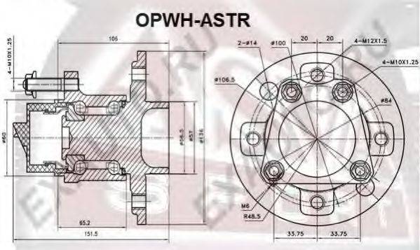 Маточина колеса ASVA OPWH-ASTR