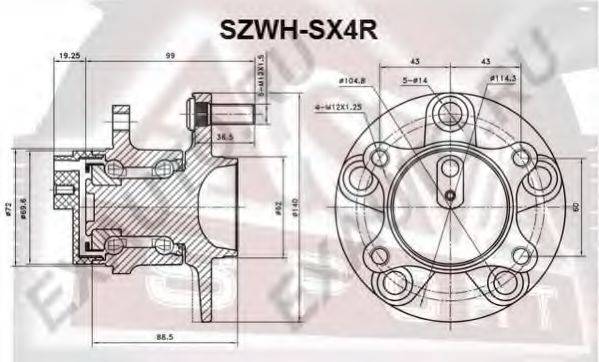 Маточина колеса ASVA SZWH-SX4R