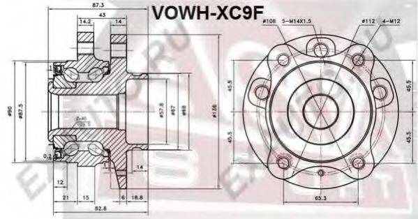Ступица колеса ASVA VOWH-XC9F