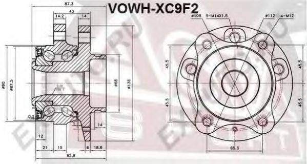 Ступица колеса ASVA VOWH-XC9F2