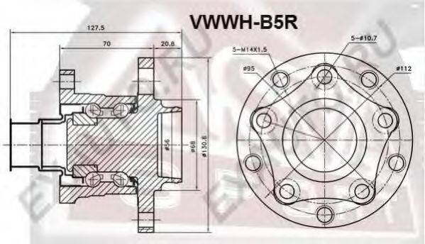 Маточина колеса ASVA VWWH-B5R