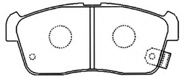 Комплект гальмівних колодок, дискове гальмо ASVA AKD-9443