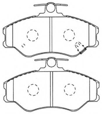 Комплект гальмівних колодок, дискове гальмо ASVA AKD-1118