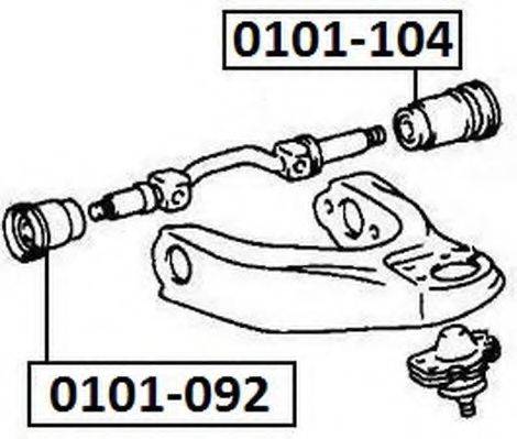 Підвіска, важіль незалежної підвіски колеса ASVA 0101-104